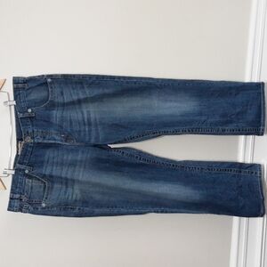 MEK men's denim size 42x34 button fly closure